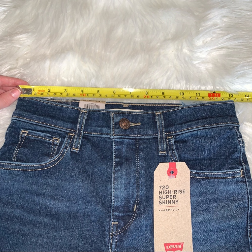NWT Levi’s 720 High-Rise Super Skinny 2 Short W26 - Picture 7 of 9